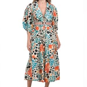 FARM RIO Mushroom Forest Canvas Dress